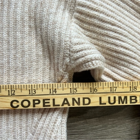 Naadam Merino Wool Cashmere Fisherman Turtleneck Winter White Women's size Small - Picture 10 of 11